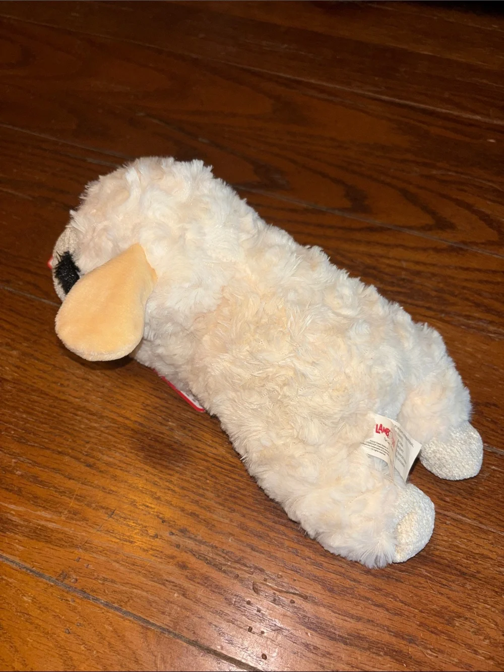 Lamb Chop Plush Toy - Cream with Red Feet
